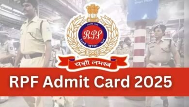 RPF Constable Admit Card