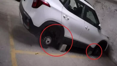 उत्तर प्रदेश, नोएडा: चोरों का अजीब कारनामा, चारों टायर खोलकर हो गए फरार, ईंट पर खड़ी कर दी किया सेल्टोस कार