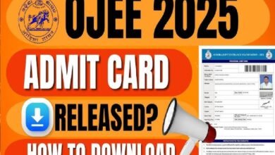 Ojee Admit card 2025