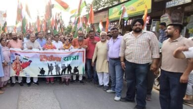 कालका: कालका में निकाली गयी तिरंगा यात्रा, उमड़ा जन समूह